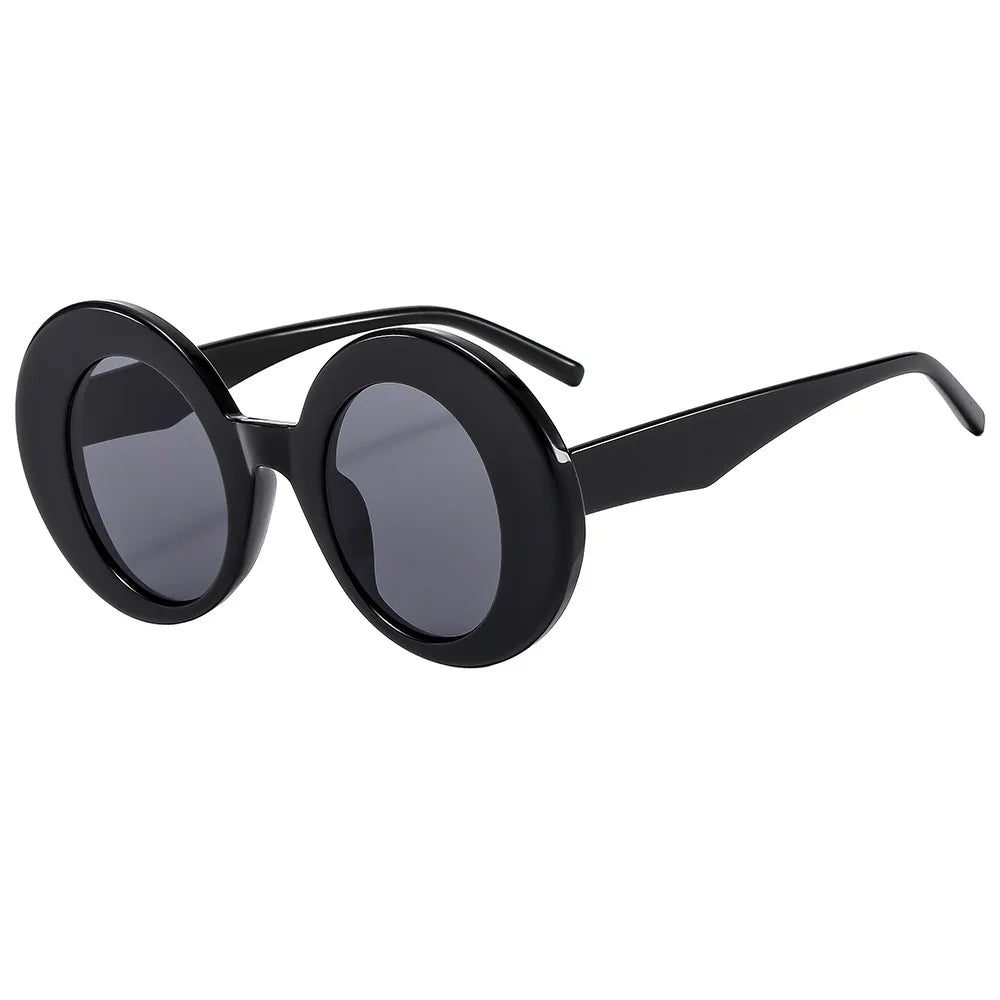 JNPCXI Fashion Oversized Women Oval Orange Colorful Sunglasses Retro Gradient Punk Men Sun Glasses