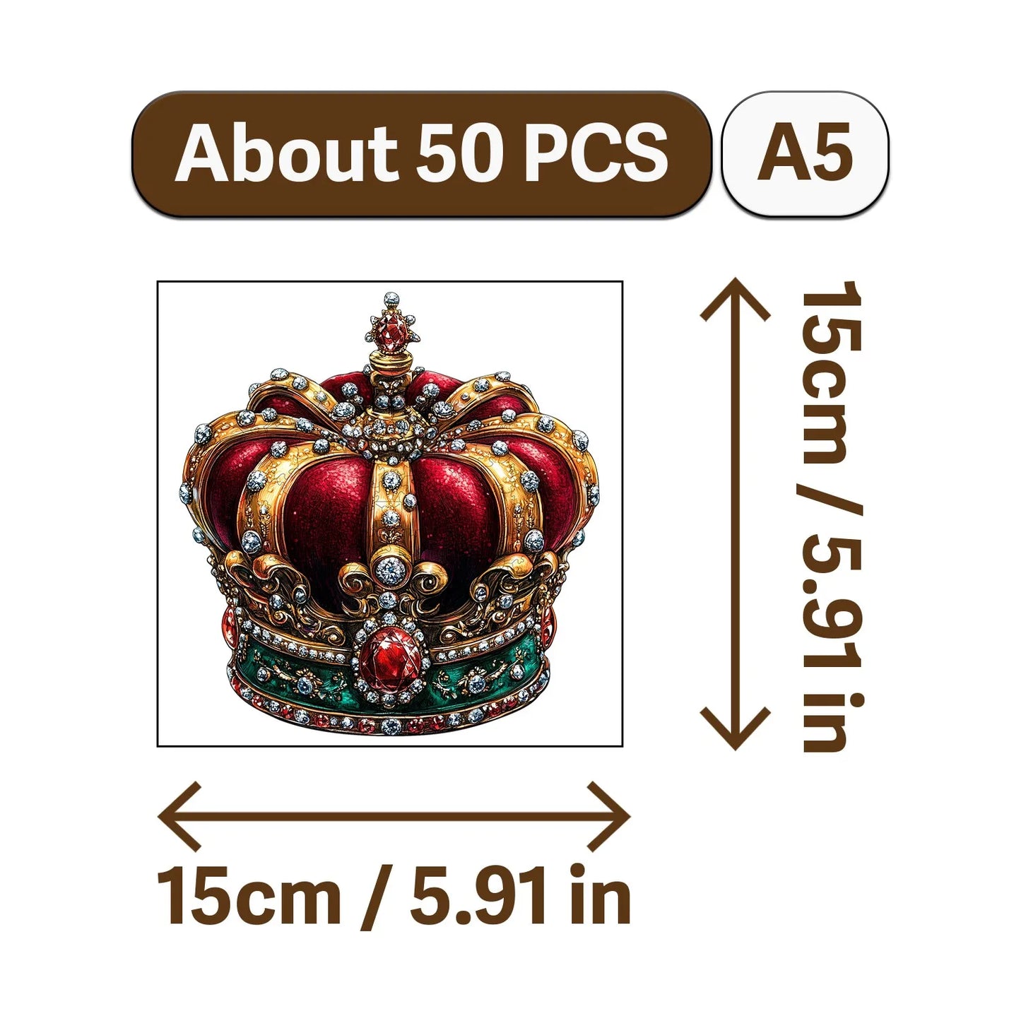 Crown and Cuisine Theme Wooden Jigsaw Puzzle Wood Home Decor Painting Christmas and Halloween Gift Toy For Teen And Kid