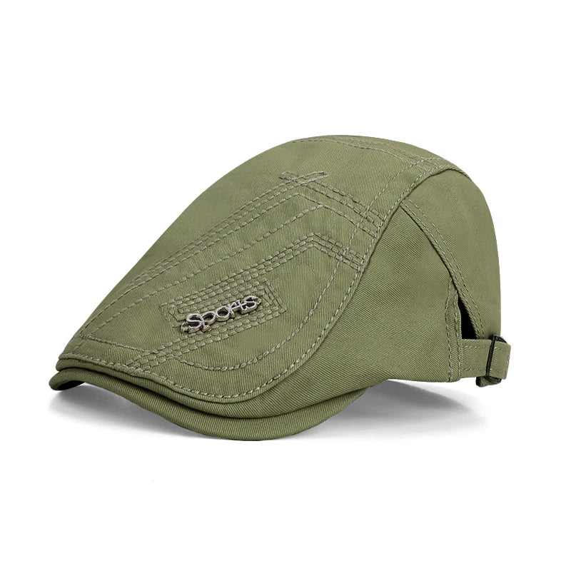6166-Newmen's casualand fashionable summer-forwardhats,Britishretrobaseballcaps,painters'hats,sunprotectionandshadingbrimmedcaps