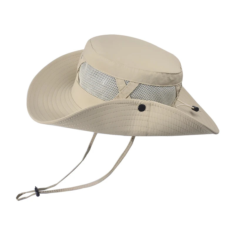 Xinbaoguan 100% Nylon 9245 Spring/Summer Big Eaves Breathable Sunshade Fisherman Hat Men's Sunscreen Sun Hat Fishing Hat
