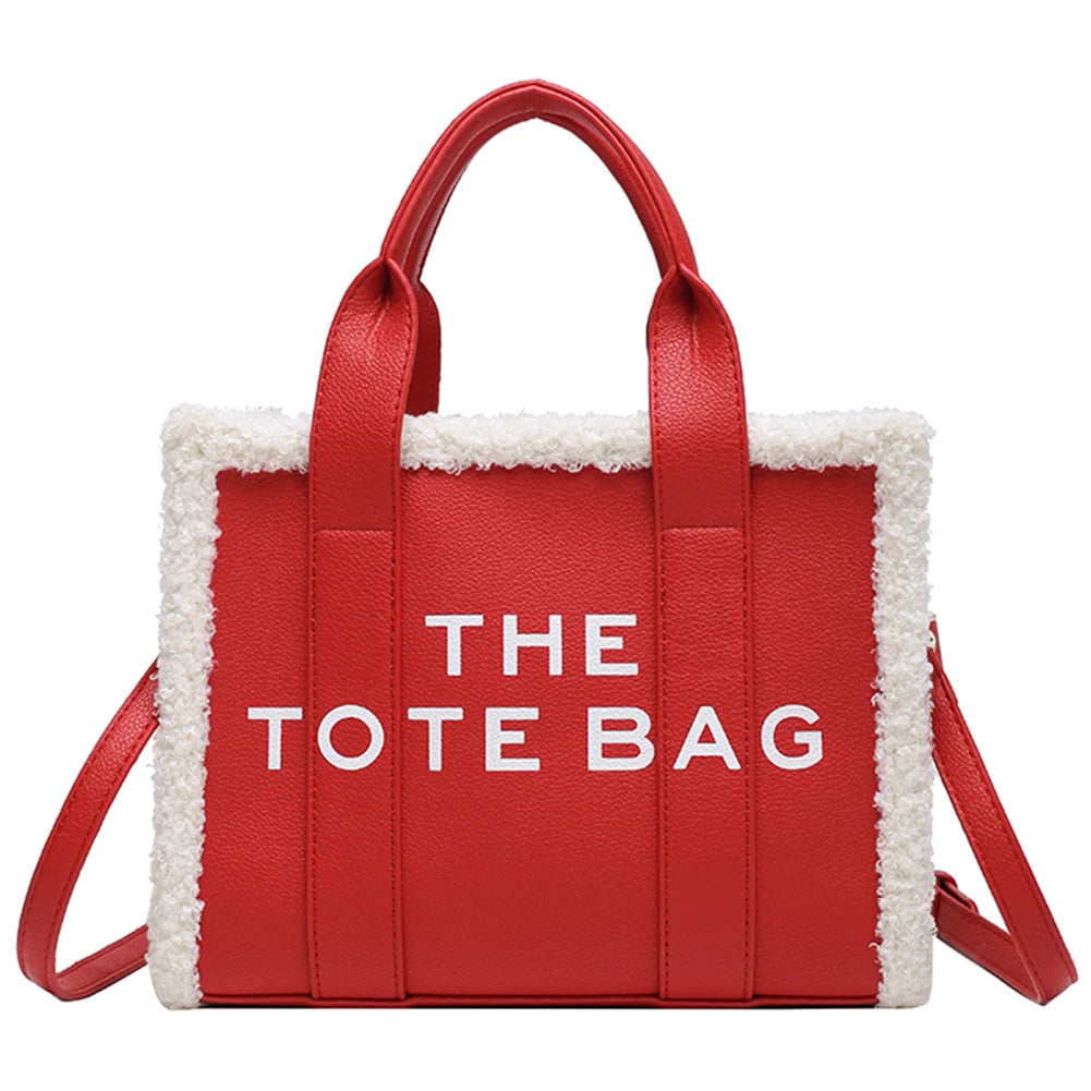 White PU Leather Commute Bag Fashion Letter Casual Soft Girls Shop Square Bags