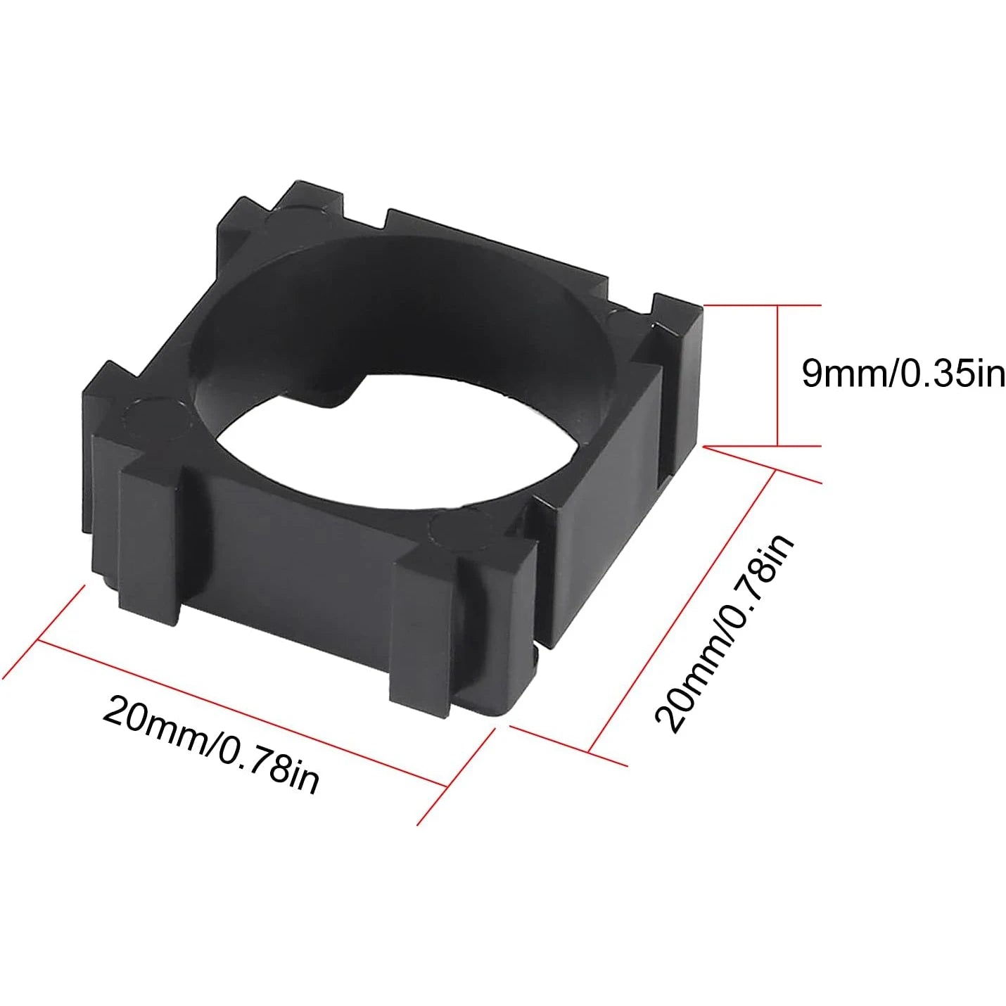 100/300Pcs 18650 Lithium Battery Holder, Plastic Battery Bracket Cylindrical Cell Battery Stand Cell Spacer for DIY Fixed Batte