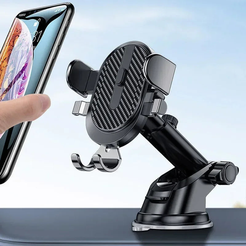 Car Phone Holder Sucker Mobile Smartphone Cellphone Bracket Tablet Vehicles Mount Stand GPS For iPhone 15 Xiaomi Huawei Samsung