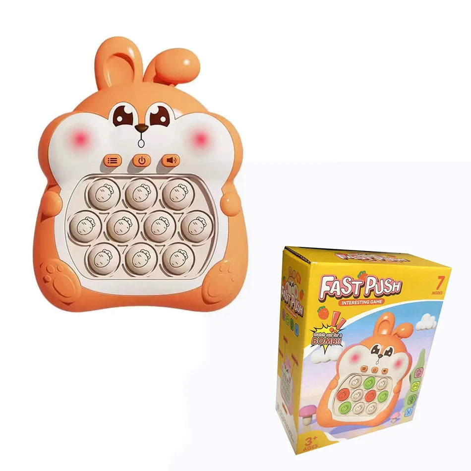 Pop Quick Push Bubbles Game Machine Kids Cartoon Fun Whac-A-Mole Squeezing Toys