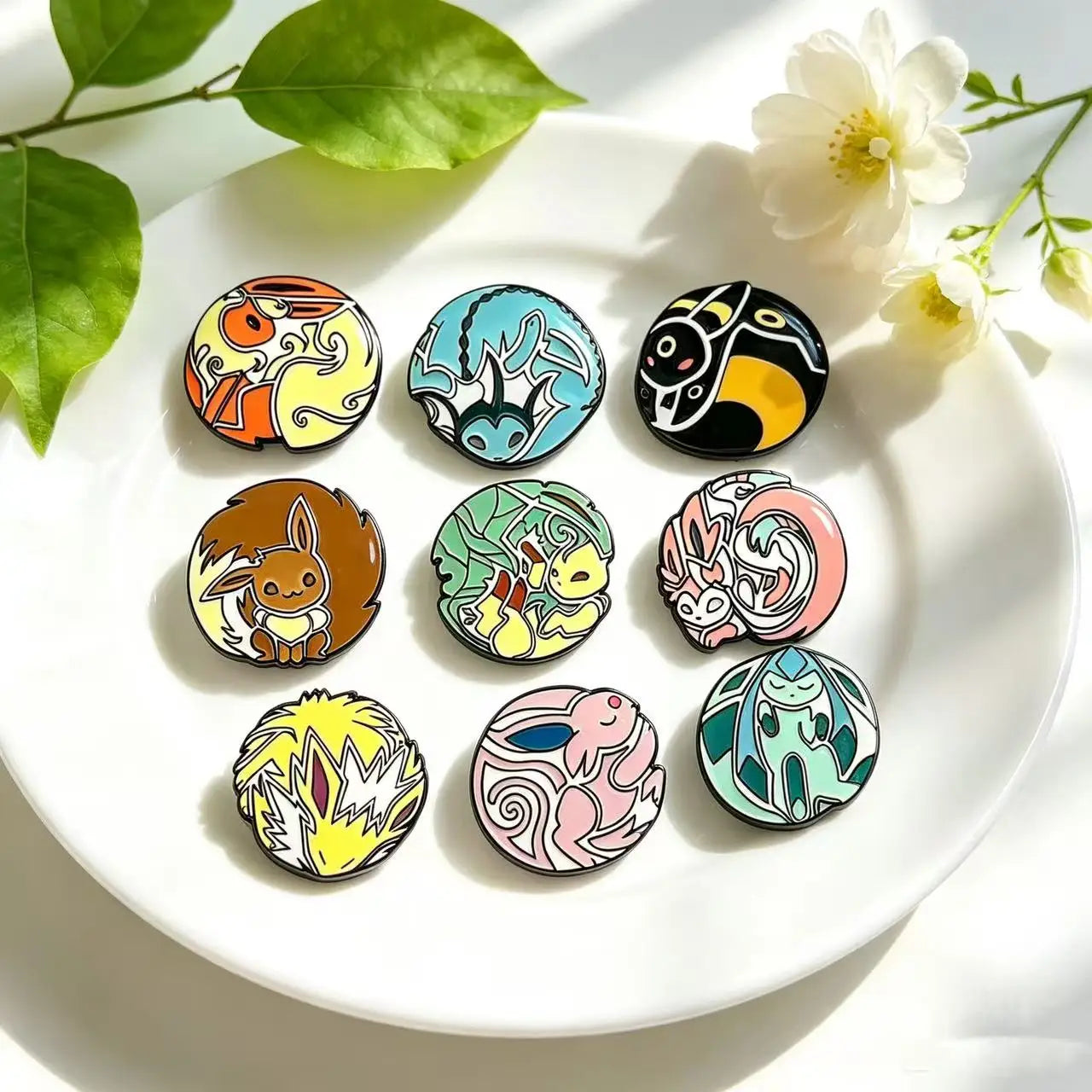 9 PCS Anime Enamel Pins Collect Kawaii Dinosaur Metal Cartoon Brooch Backpack Hat Bag Collar Lapel Badges
