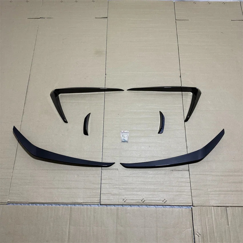 For VW Golf 7 MK7 GTI 2013-2016 Car Front Bumper Fog Light Intake Frame Grille Splitter Spoiler Side Air Vent Trim Gloss Black