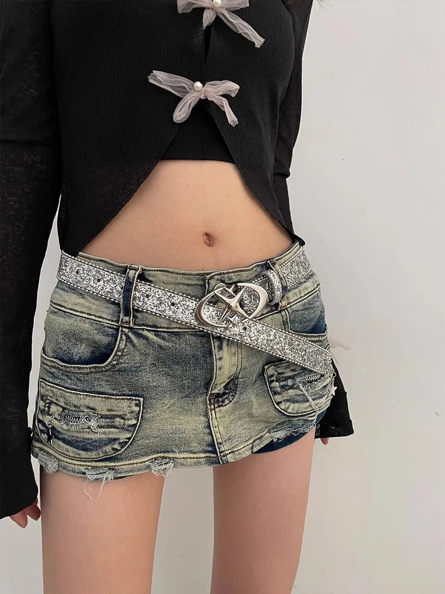 Y2K Millennium Spice Girl Style N Belt Woman 2024 New Jeans Belt Decoration With INS Style