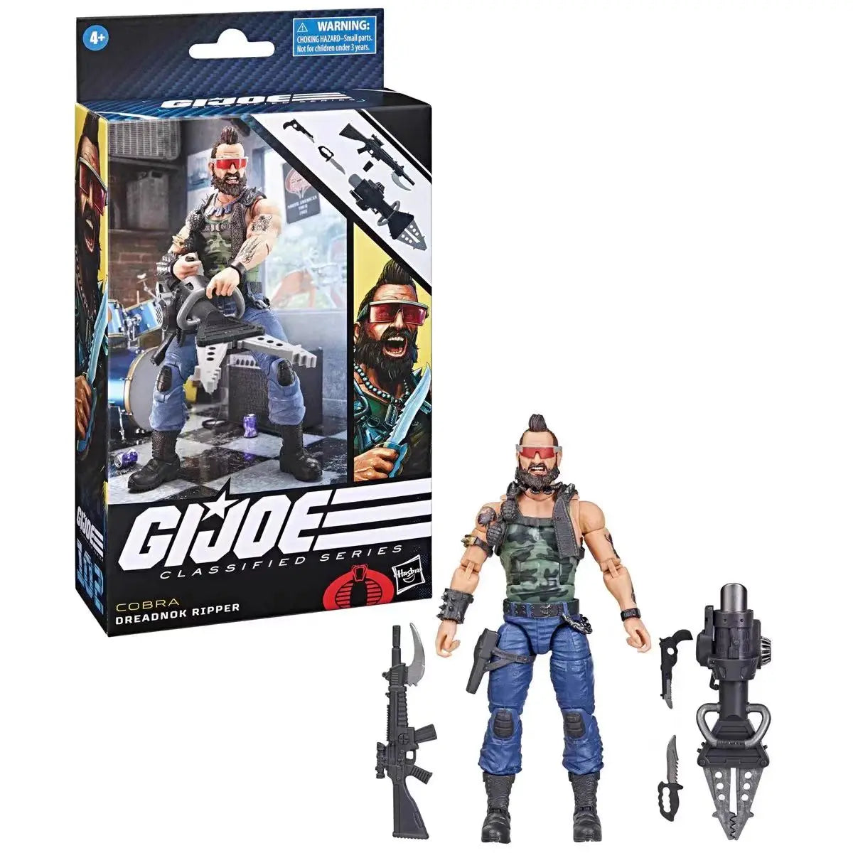 Original Hasbro G.I. Joe Classified Series #102 COBRA Dreadnok Ripper Action Figure Collection Model Toys