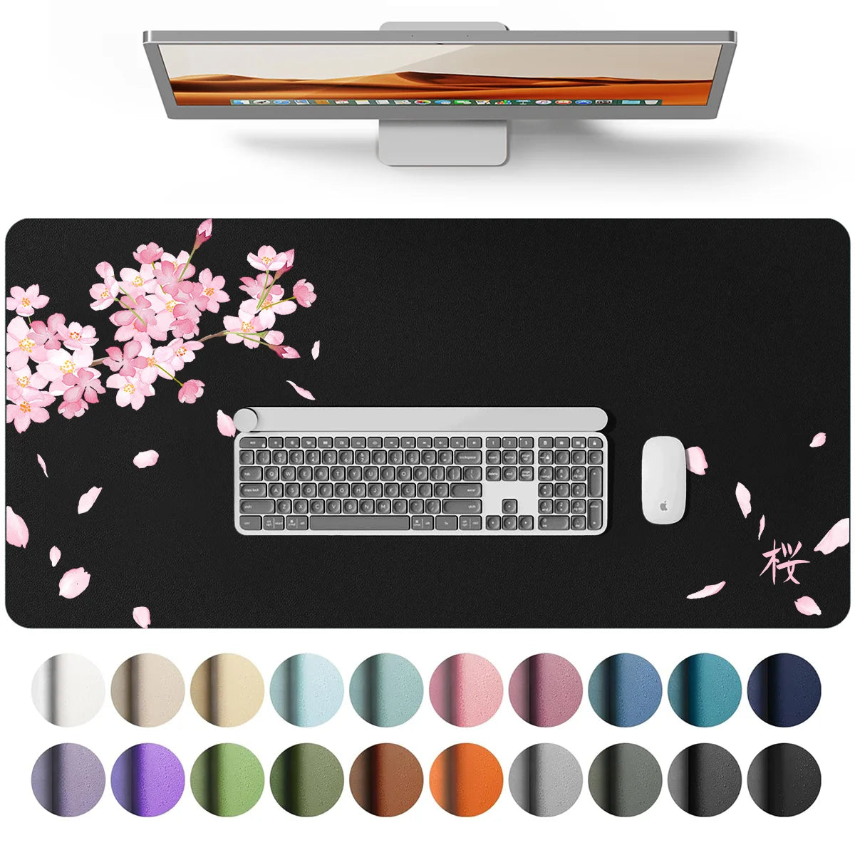 Mouse Pad Large Office Desk Mat ,Waterproof PU Leather Desktop Keyboard Desk Pad Gaming Mousepad Desk Writing Pad for home