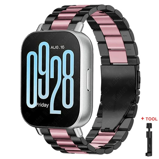 22mm Black Pink Bracelet Strap Redmi Watch 5/5 Lite & 3 Active/3 Lite Wristband