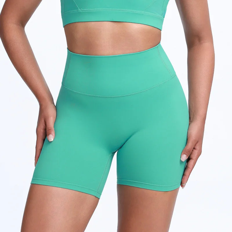 DIA FIT JOY New Naked feel tight fitting pants cycling yoga pants high waisted and hip lifting sports shorts fitness pants