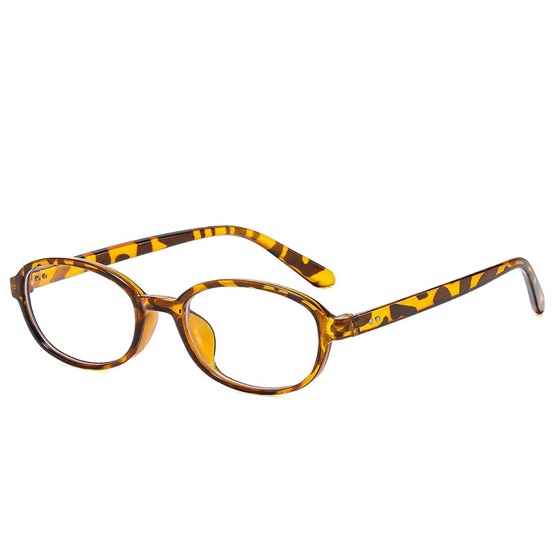 JNPCXI New Small Oval Sunglasses Women Fashion Leopard Shades UV400 Retro Rivets Men Punk Sun Glasses
