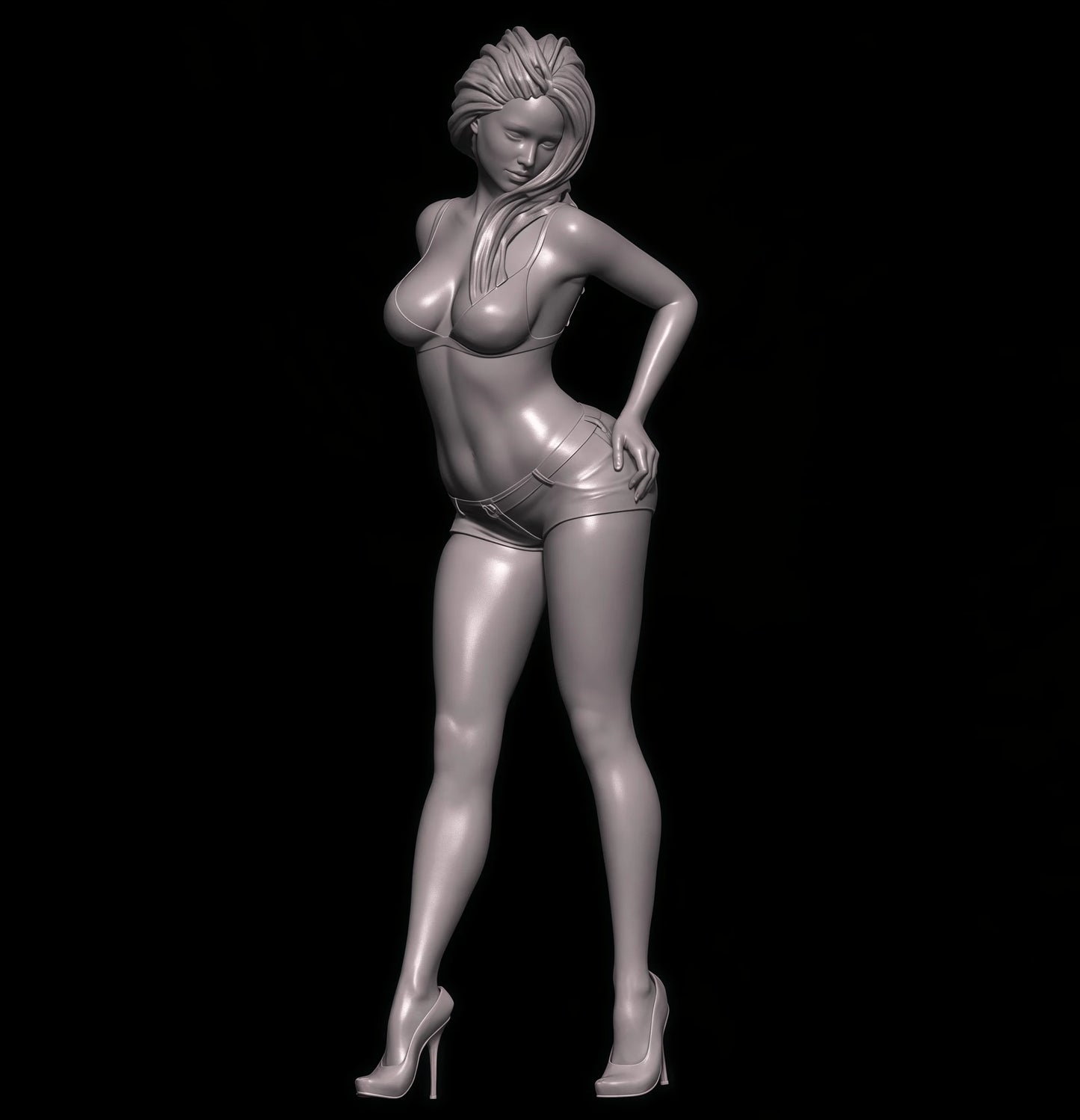 1/24 (75mm) Cast Resin Model Assembly Kit, Sexy Girl Model Toy, Unpainted