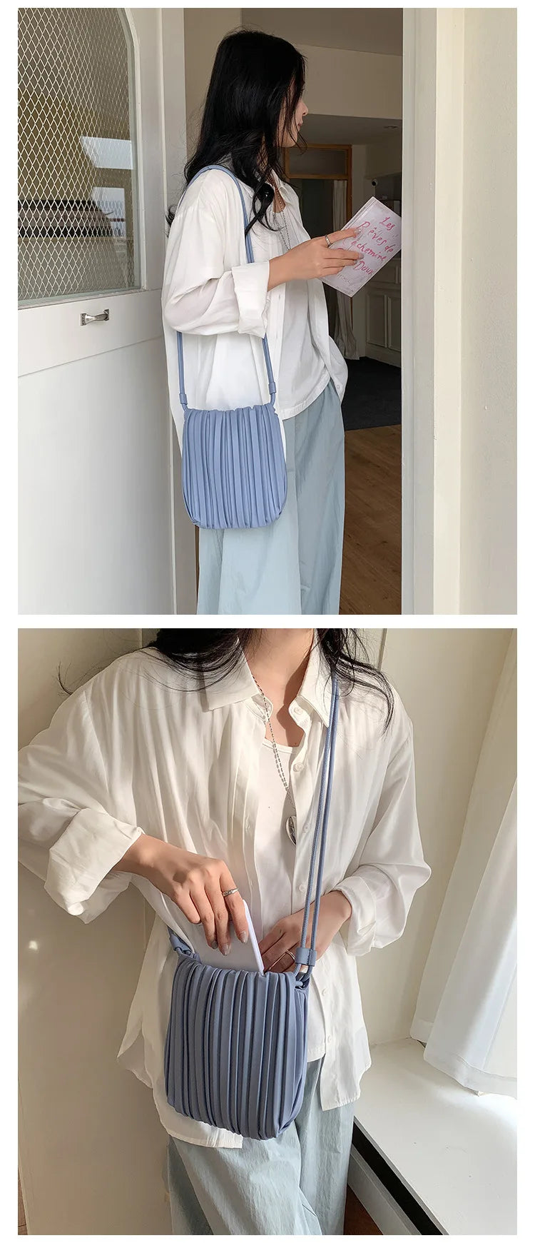 Blue Summer Fashion Crossbody Bag Women's PU Shoulder Mini Luxury Casual Bag