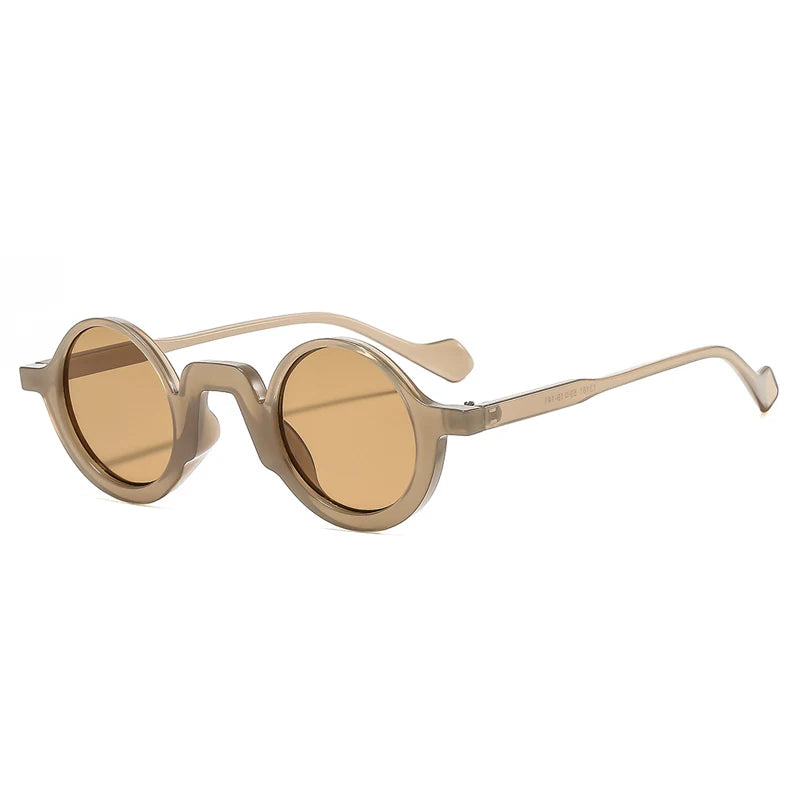 JNPCXI New Retro Small Round Punk Women Sunglasses Fashion Green Shades UV400 Trending Men Leopard Sun Glasses