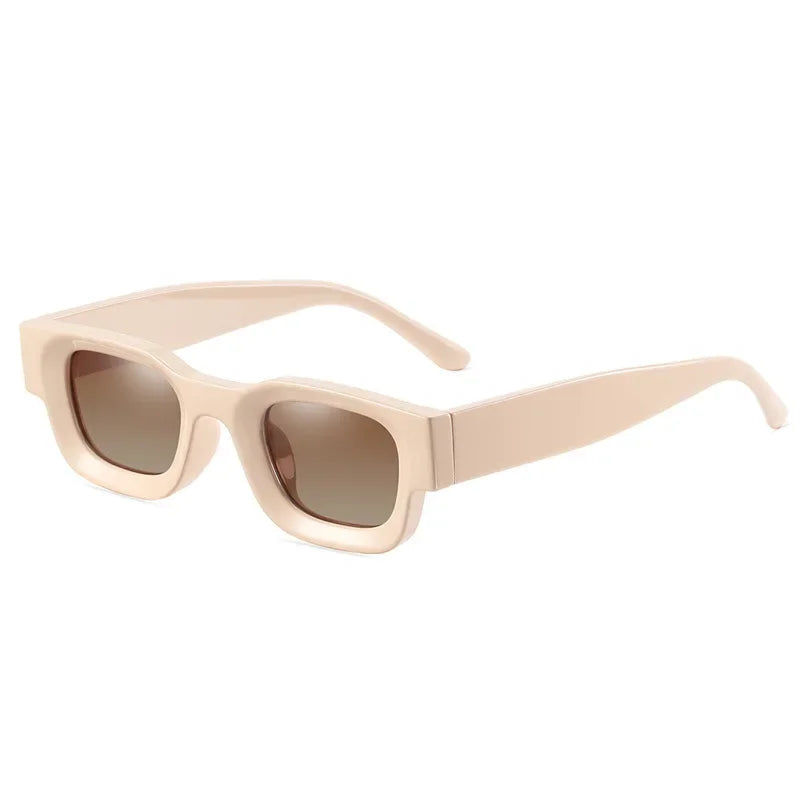 JNPCXI Polarized Ins Popular Fashion Small Square Sunglasses Women Retro Punk Shades Men Trending Sun Glasses UV400