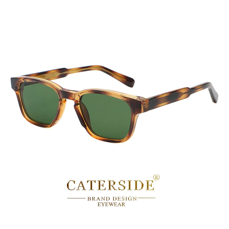 CATERSIDE Retro Square Sunglasses Men Punk Small Frame Brand Designer Sun Glasses Women Outdoor Travel Party Eyewear Best Gift