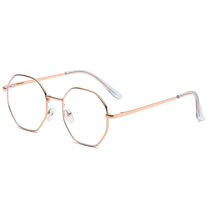 Metal Computer Anti Blue Light Blocking Glasses Clear Anti Radiation Glasses Replaceable Lens for Women Men