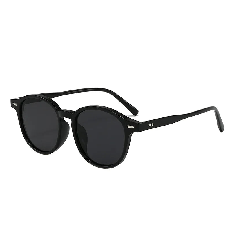 JNPCXI Vintage Round Rivets Punk Sunglasses Women Leopard Blue Shades UV400 Fashion Clear Ocean Lens Men Sun Glasses