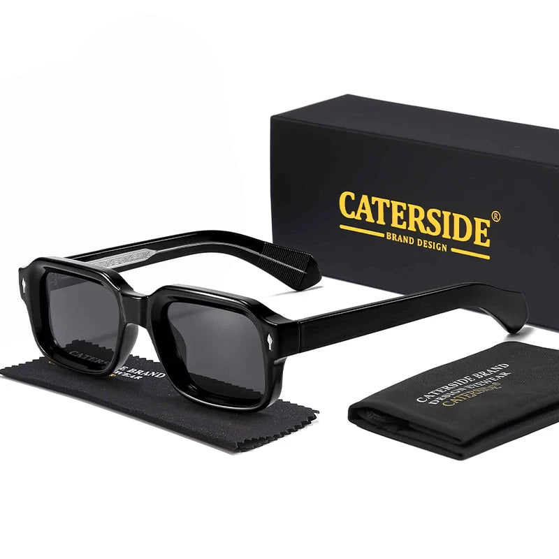 CATERSIDE Fashion Simple Men Sunglasses Roughly Framed Design Sun Glasses Women Outdoor Party Vacation Travel Driving Eyeglasses