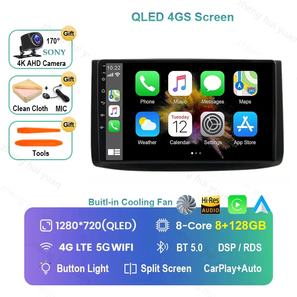 For Chevrolet Aveo T250 2006 - 2012 Nexia 1 2020 2021 - 2022 Android 16 CarPlay Auto Car Radio Multimedia navigation video DVD