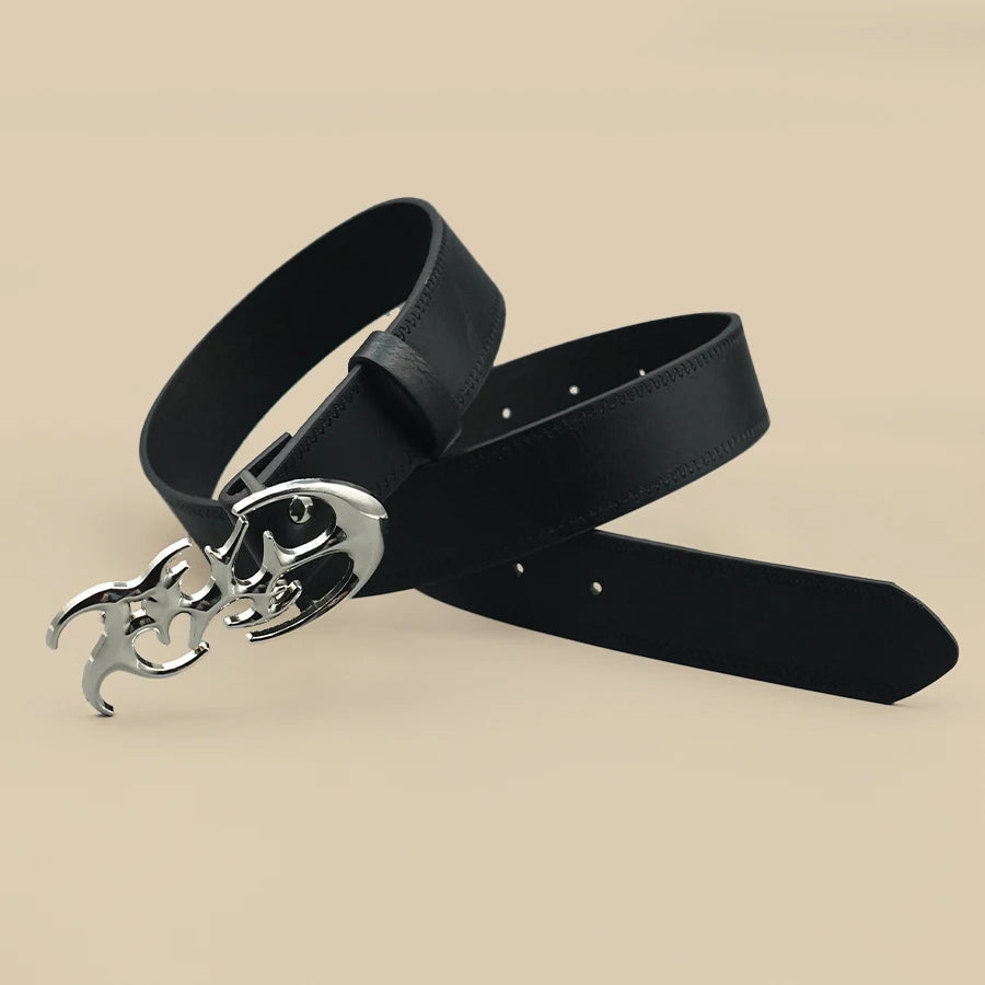 Classic Black Pu Leather Belt with Silver Buckle, Thin Pu Leather Casual Pin Buckle Belt for Pants, Jeans and Dresses