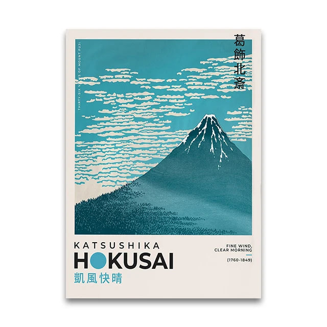 Japan Print Canvas Wall Art Poster Hokusai Great Wave Kanagawa Decor Unframed 4