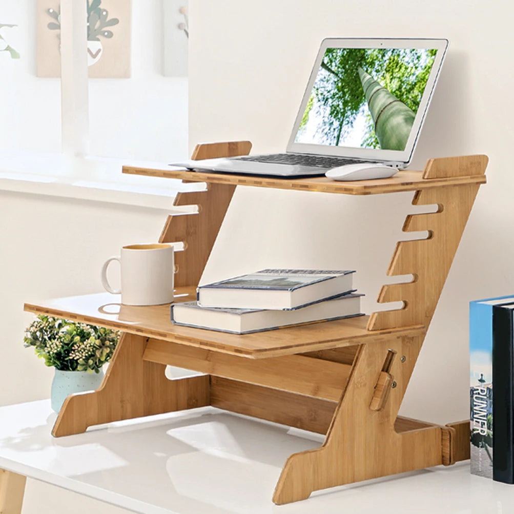 Extra Wide Standing Desk Converter, Height-Adjustable Sit-Stand, Worktop Station