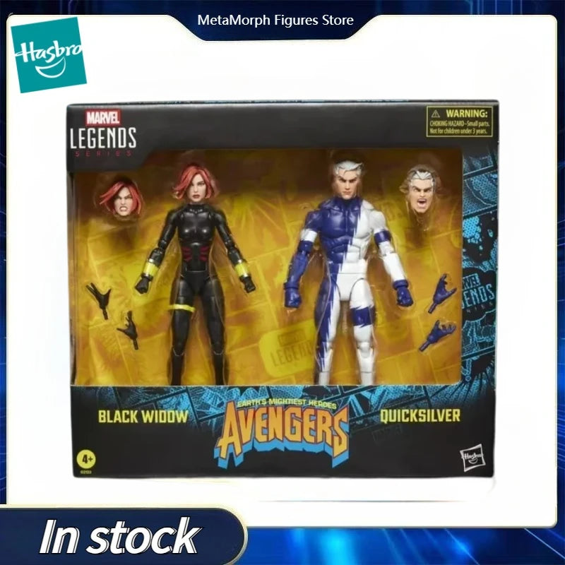 Original Hasbro Marvel Legends Series Black Widow and Quicksilver Action Toy Figure