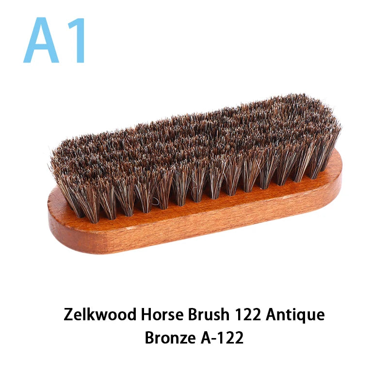 Handle Details Polishing, Cleaning Brush Horse Hair Wood Brush Leather Shoe Care