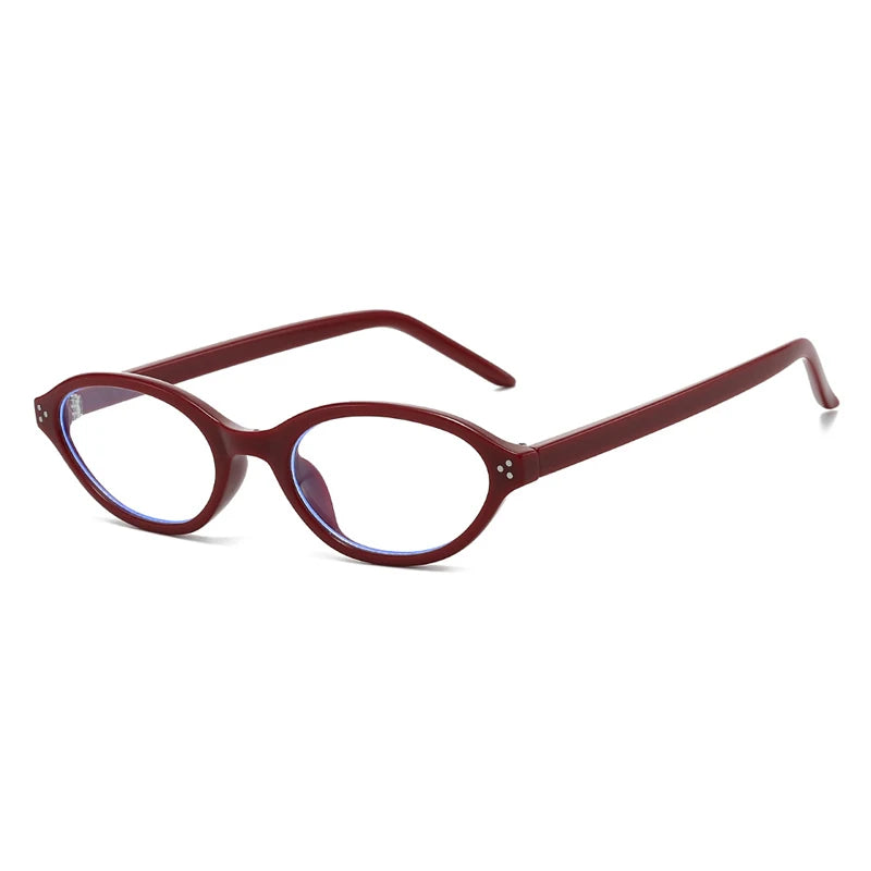 JNPCXI New Fashion Small Oval Sunglasses Women Ins Popular Retro Rivets Men Candy Color Punk Sun Glasses Clear Lens Frame UV400