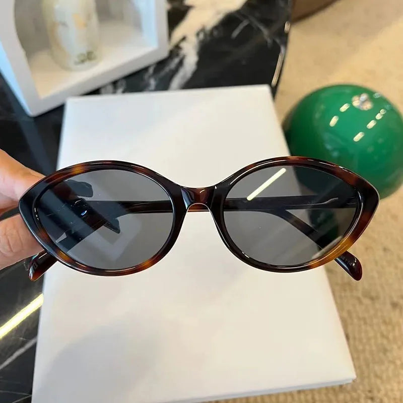 JNPCXI New Ins Popular Fashion Cat Eye Women Sunglasses Shades UV400 Retro Candy Color Men Sun Glasses