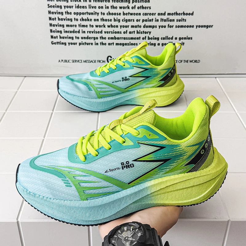 New Running Shoes Men Casual Carbon Board Marathon Sports Breathable Lightweight Women's Comfortable Athletic Antiskid Sneakers