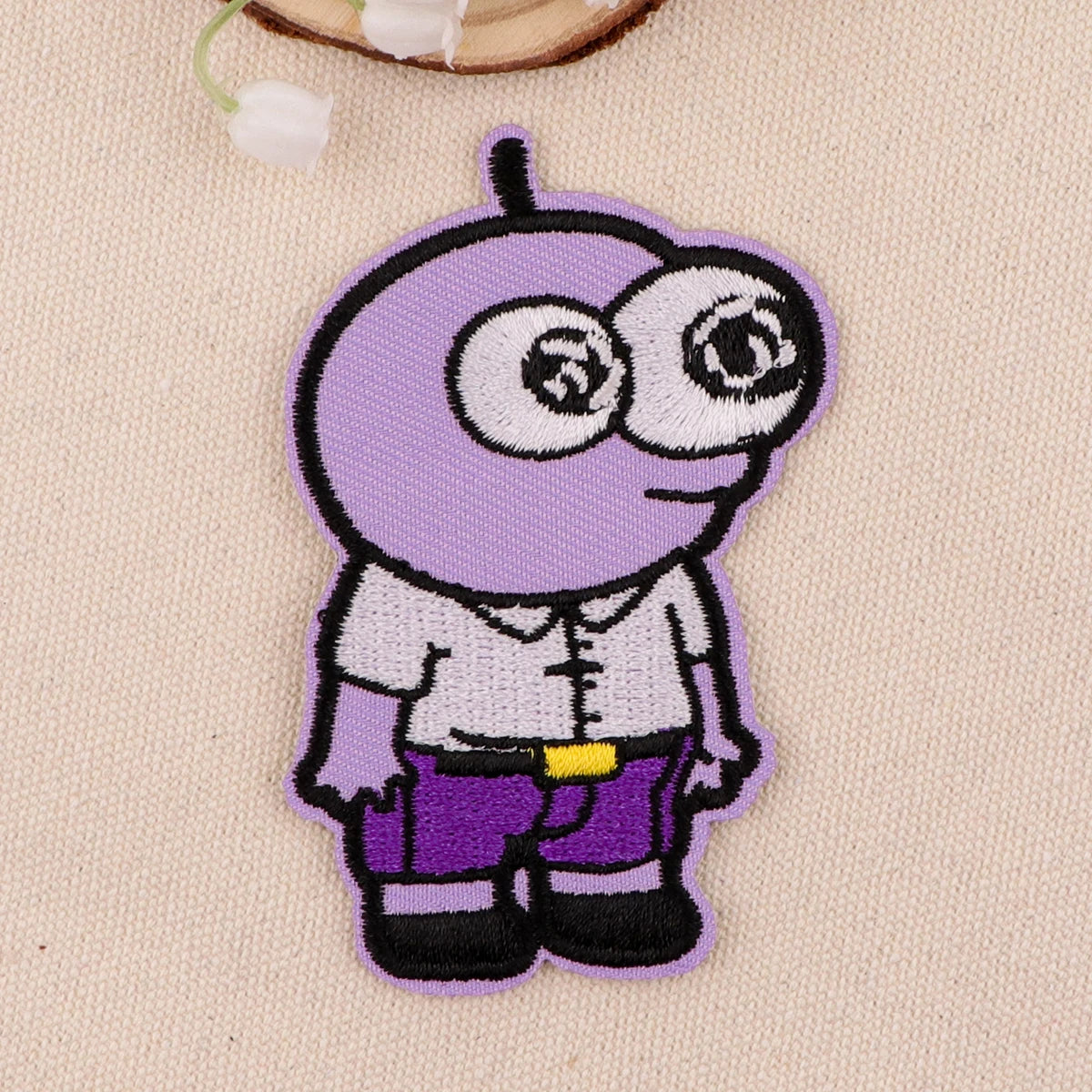 Happy Friends Embroidery Patch Funny Cartoon Iron On Patches For Clothing Thermoadhesive Patches On Clothes DIY Sew Badges