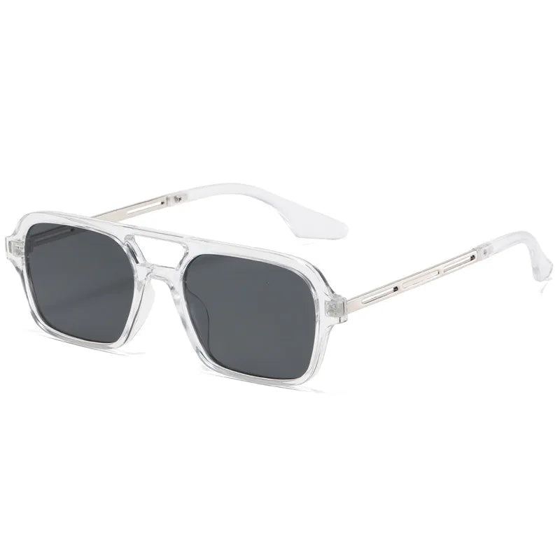 JNPCXI Quality Fashion Double Bridges Women Square Sunglasses Fashion Men Ocean Film Shades UV400 Trending Sun Glasses