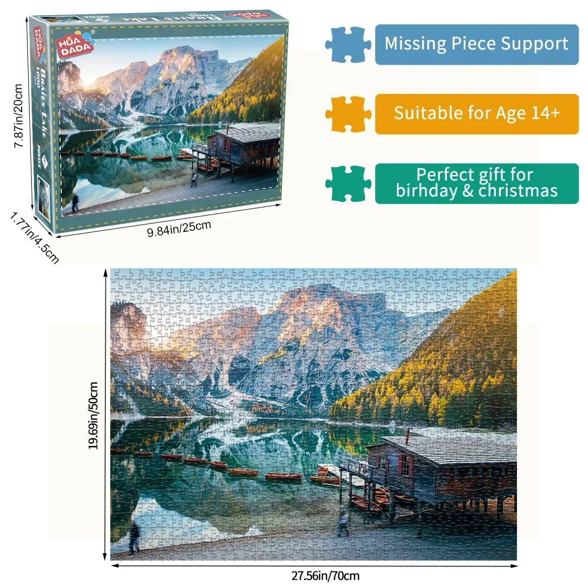 High Qualityt 1000 Pieces Paper Jigsaw Puzzle AdulDecompression Cartoon Landscape Gift Box Puzzle High Difficulty Puzzle Toys