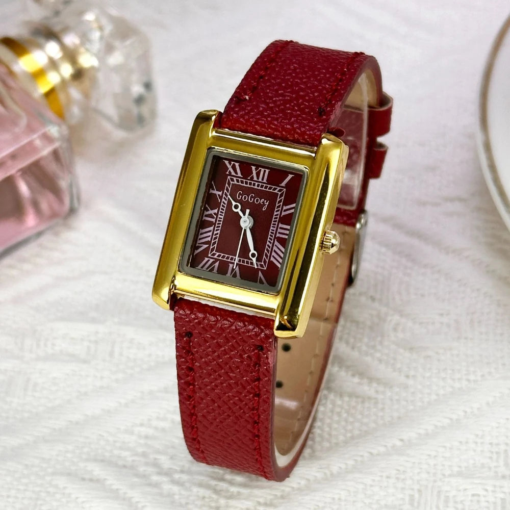 Fashion Rome Dial Watch Luxury Women Ladies Dress Watch Leather Strap Brand Quartz Wristwatches Dropshipping Clock Reloj Mujer