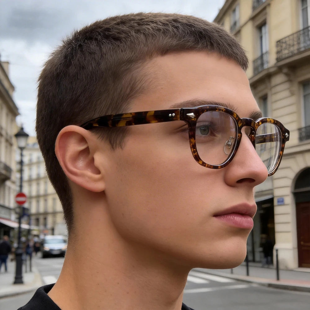 CATERSIDE New Simple Tr-90 Eyeglass Frame Men's Glasses Frame Round High-Quality Women's Daily Reading Decorative Eyeglassese