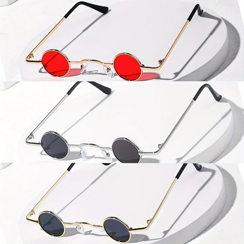Trendy Retro Round Simple Sunglasses Personalized High-end Men's and Women's Glasses Fashion Trend UV Resistant Eyewears