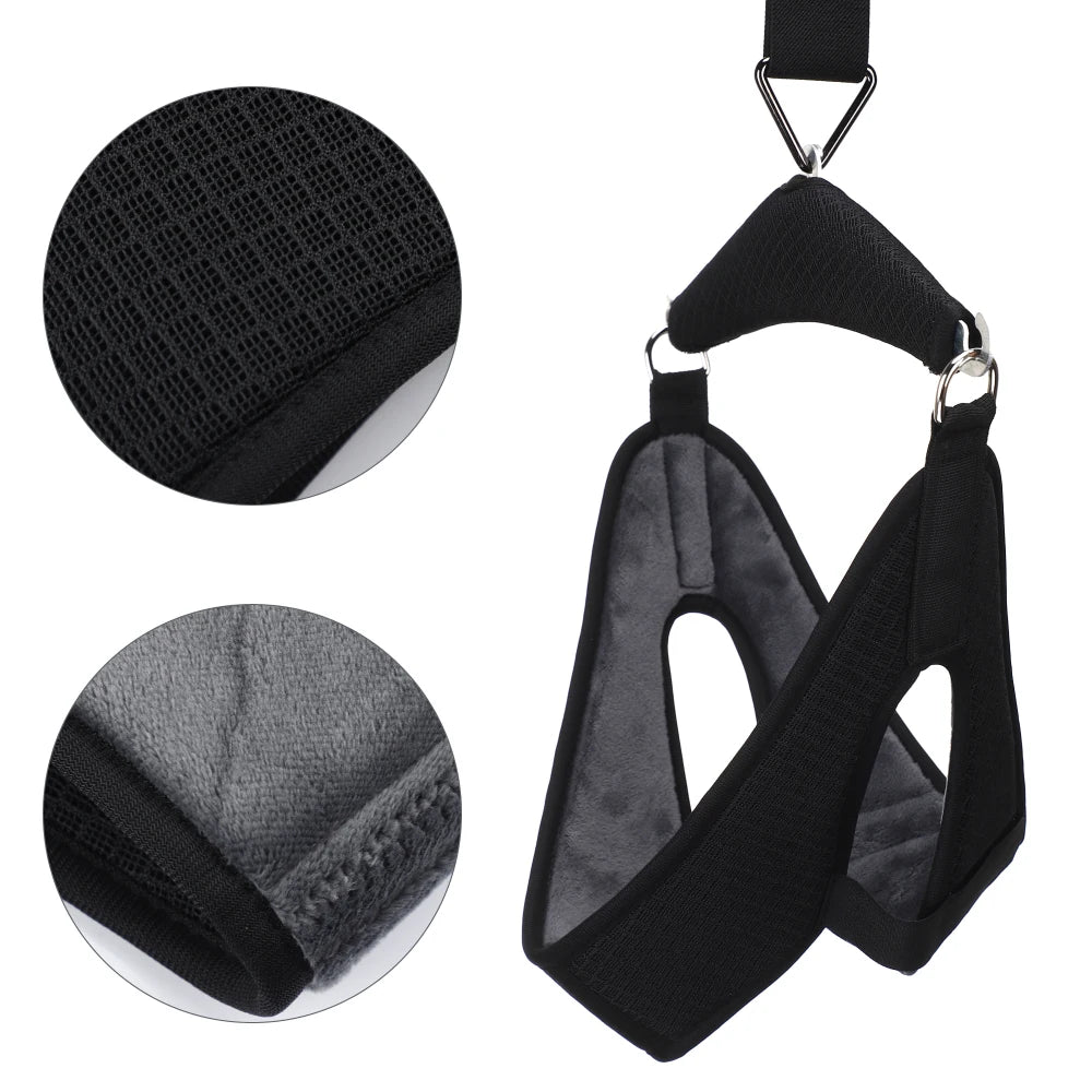 Hanging Chiropractic Tools Neck Harness Neck Stretcher Hanging Cervical Traction Device Adjustable Neck Orthosis Stretching Belt