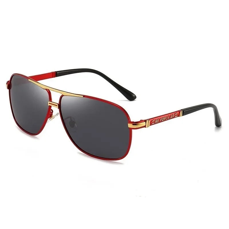 New Driving Sunglasses for Men Polarized Metal Cool Sunglasses Man Uv 400 Protection Black Shades