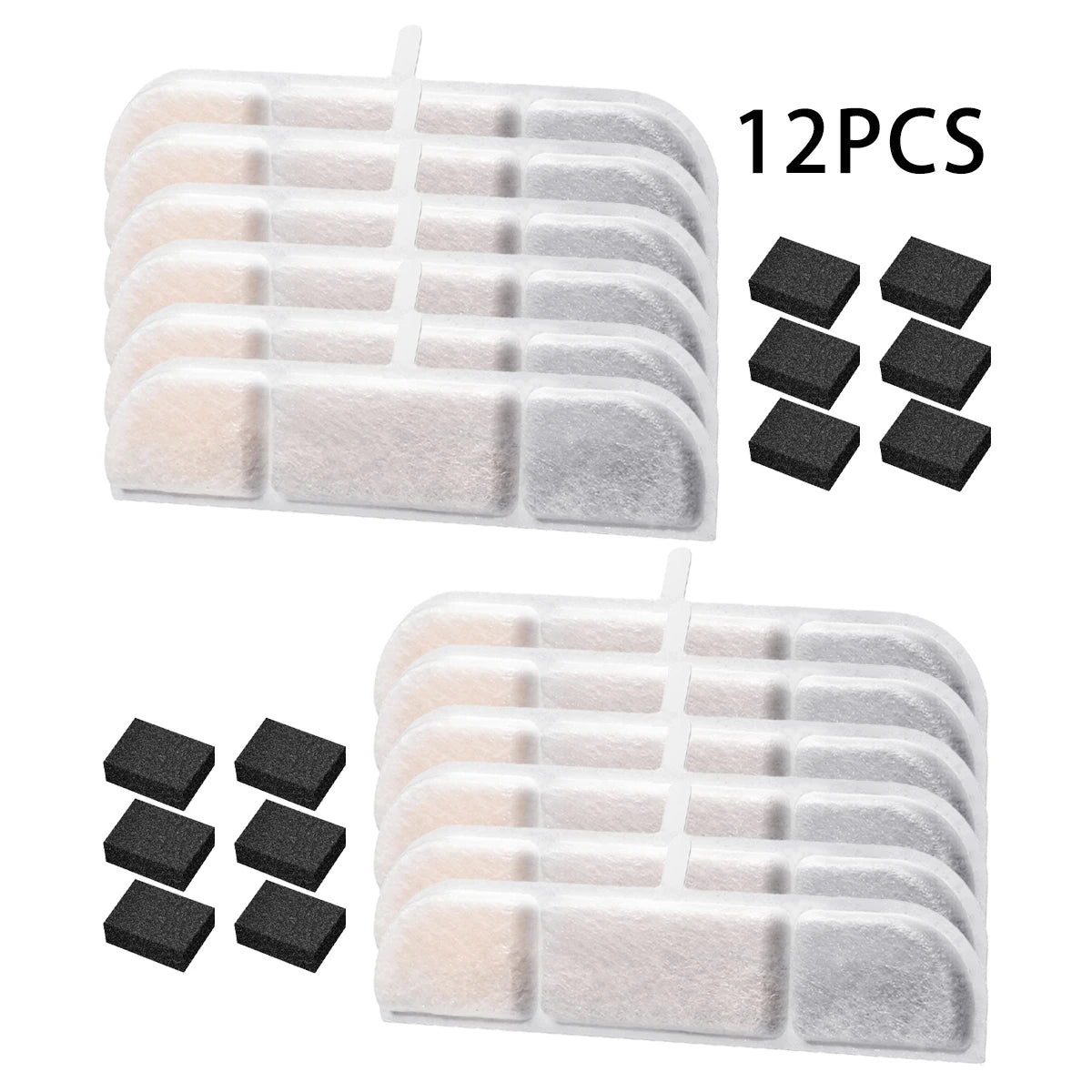 6/8/12/14/16PCS Activated Carbon Replacement Filters Pet Auto Drinking Fountain