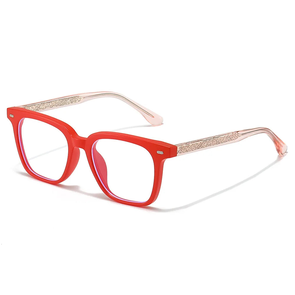 JNPCXI Fashion Unisex Square Prescription Glasses TR90 Anti Blue Light Clear Lens Reading Eyewear Optical Myopia Eyeglasses
