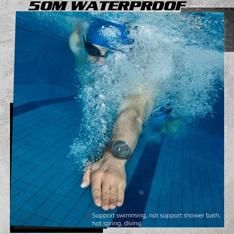 NORTH EDGE Mars 3 Men's Digital Watch Carbon Fiber Case Waterproof 50M Watches