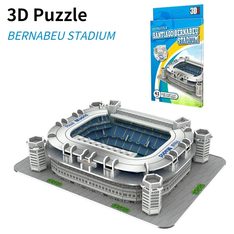 3D Soccer Stadium Puzzle Construction PuzzlesDIY Paper Intellectual Development Educational Toys Christmas Gifts