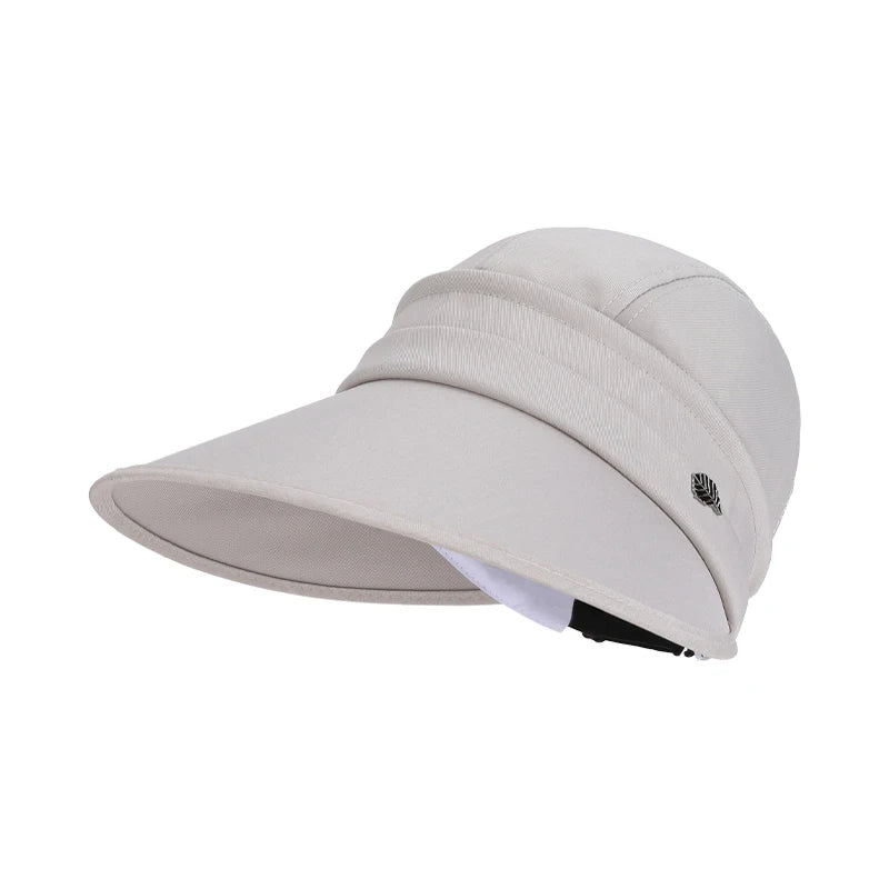 6176-New summer wide-brimmed sun-protective hat withdetachablebrimforeasyremoval. Convenient pop-up hat suitable for outdoor act