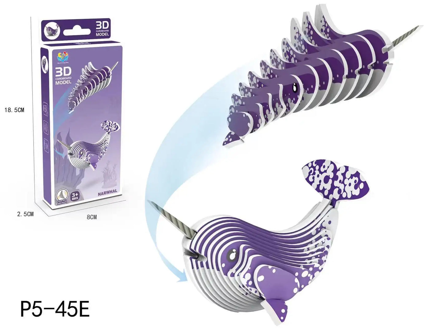 3D Animal Puzzle for Kids - DIY Dinosaur Ocean Safari Paper Crafts, Educational toy for Preschool Learning Activities