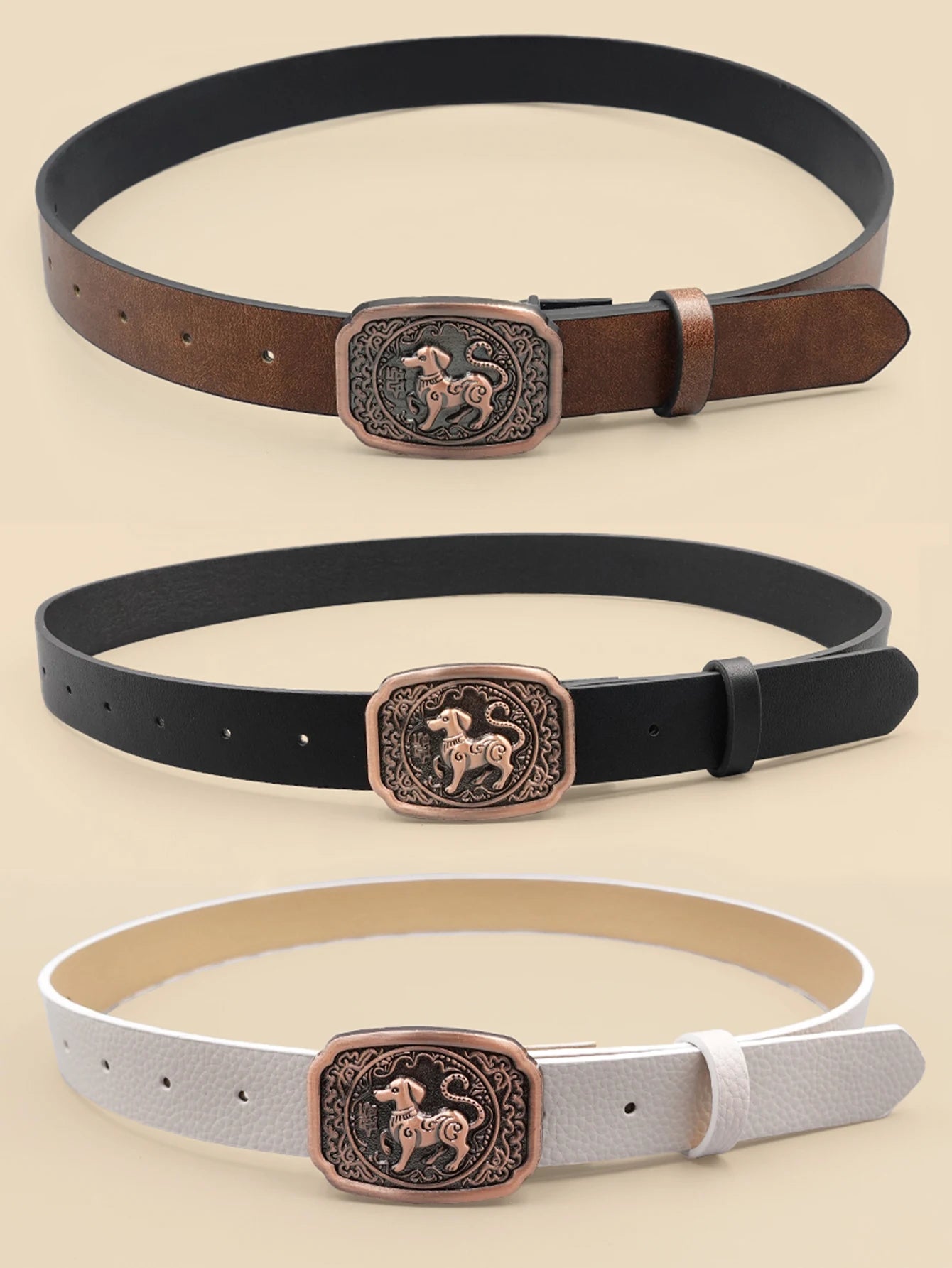 Y2K Street Style Belt - Antique Bronze Carved Buckle, Versatile Waistband for Daily Wear, Dates & Casual Outfits