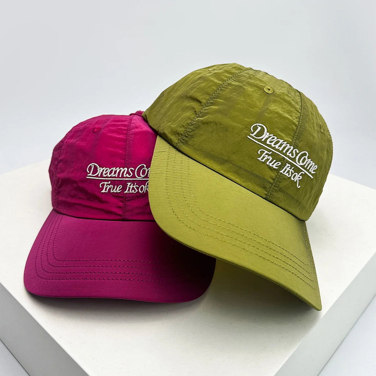 New Unisex Korean Quick Drying Embroidered Letters Baseball Hats Breathable Outdoor Sunshade Peaked Caps Versatile Fashion ins