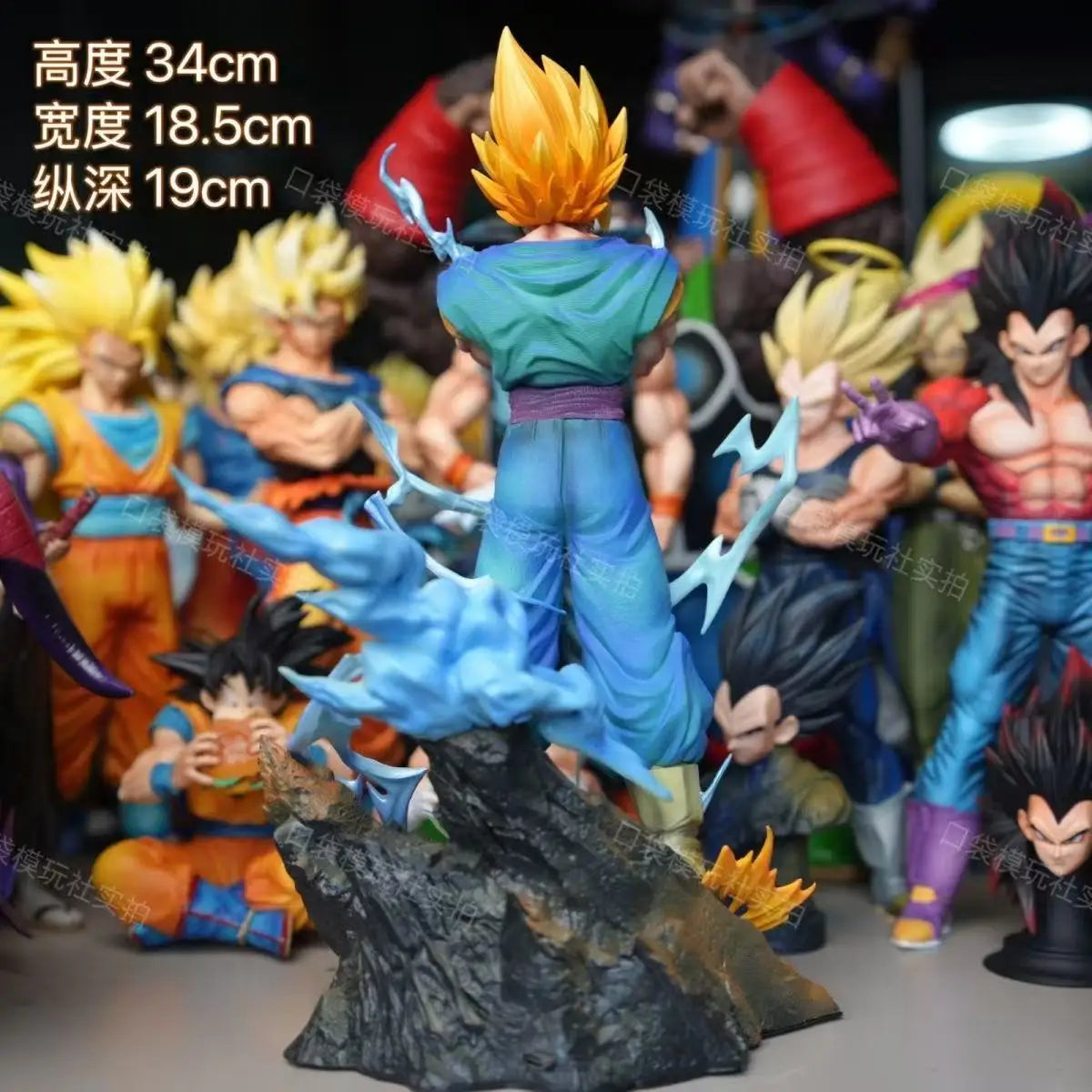 34cm/13.39inch Anime Dragon Ball Z Vegetto Figure Super Saiyan Action Figures PVC Statue Collection Model Toys Gifts